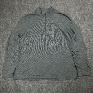 LL Bean Wool Blend Quarter 1/4 Zip Pullover Shirt Womens XL Performance Hiking